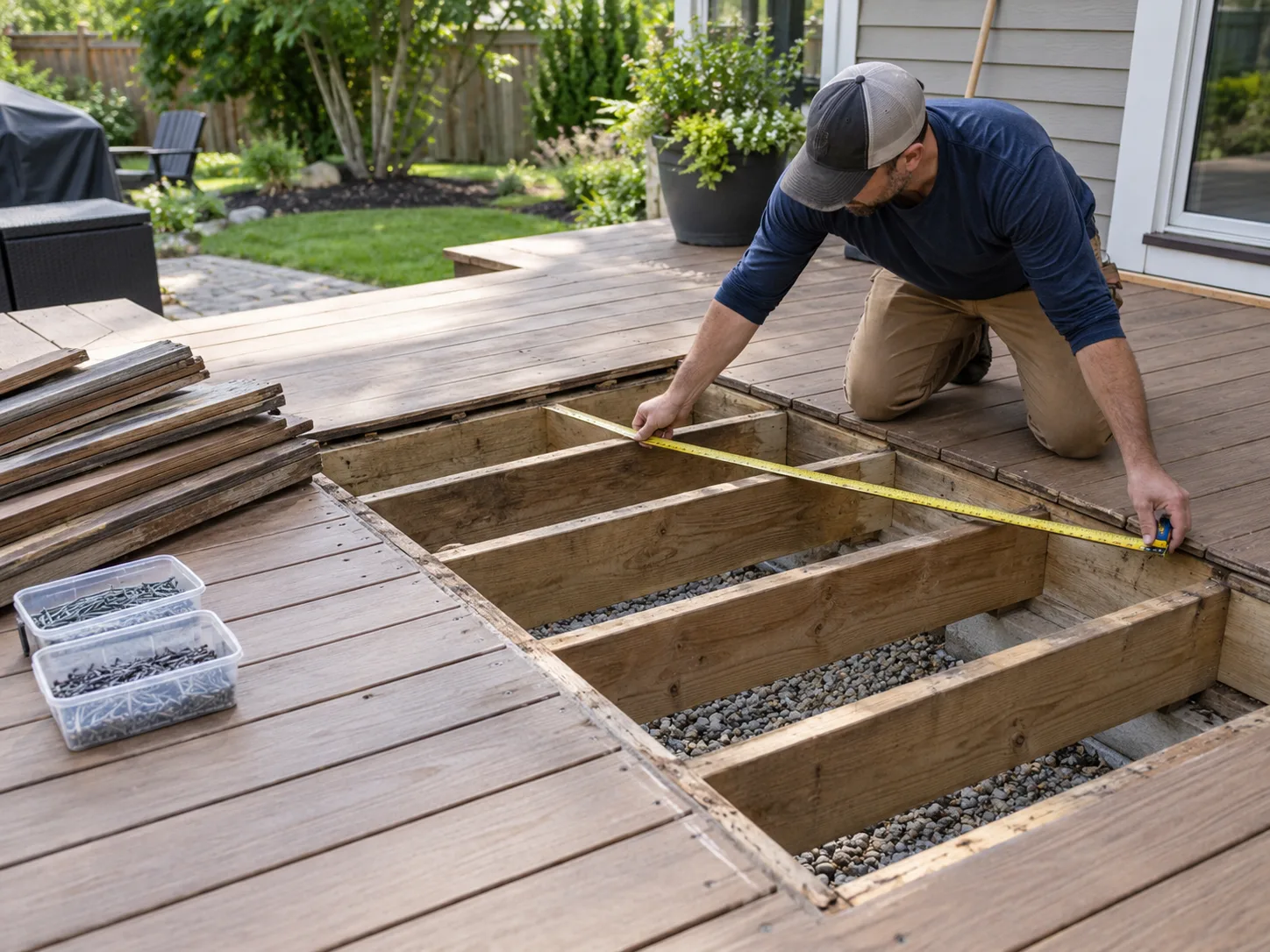 Deck Removal worksite detail
